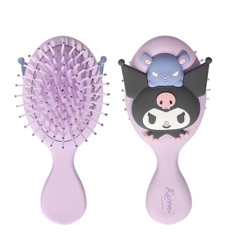 MAYCREATE® Toddler Hair Brush for Girls Kuromi Paddle 5.3 Inches Kids Detangler Hair Brushs Oval Scalp Massager Cartoon Comb MAYCREATE® Toddler Hair Brush for Girls Kuromi Paddle 5.3 Inches Kids Detangler Hair Brushs Oval Scalp Massager Cartoon Comb